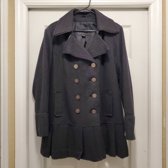 attention Jackets & Blazers - Attention woman's black Wool pea coat sz XL